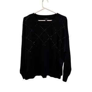 Alfani Black Crew Neck Sweater